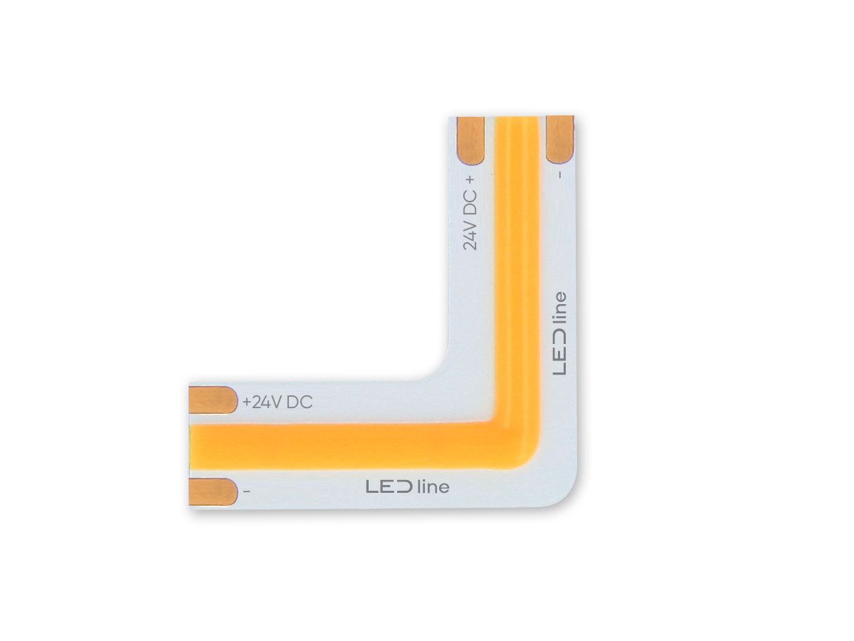 Hoekconnector voor COB LED strips 4000K 10mm 2 pins Type L 14W PRIME