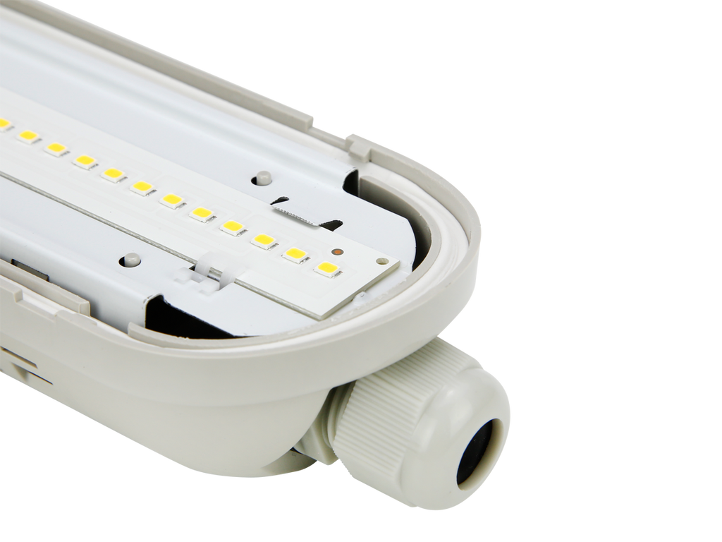 LED line hermetische armatuur LINKER 4000K 80W 12000lm IP65 150cm grijs PRIME noodmodule LAW 3h AT