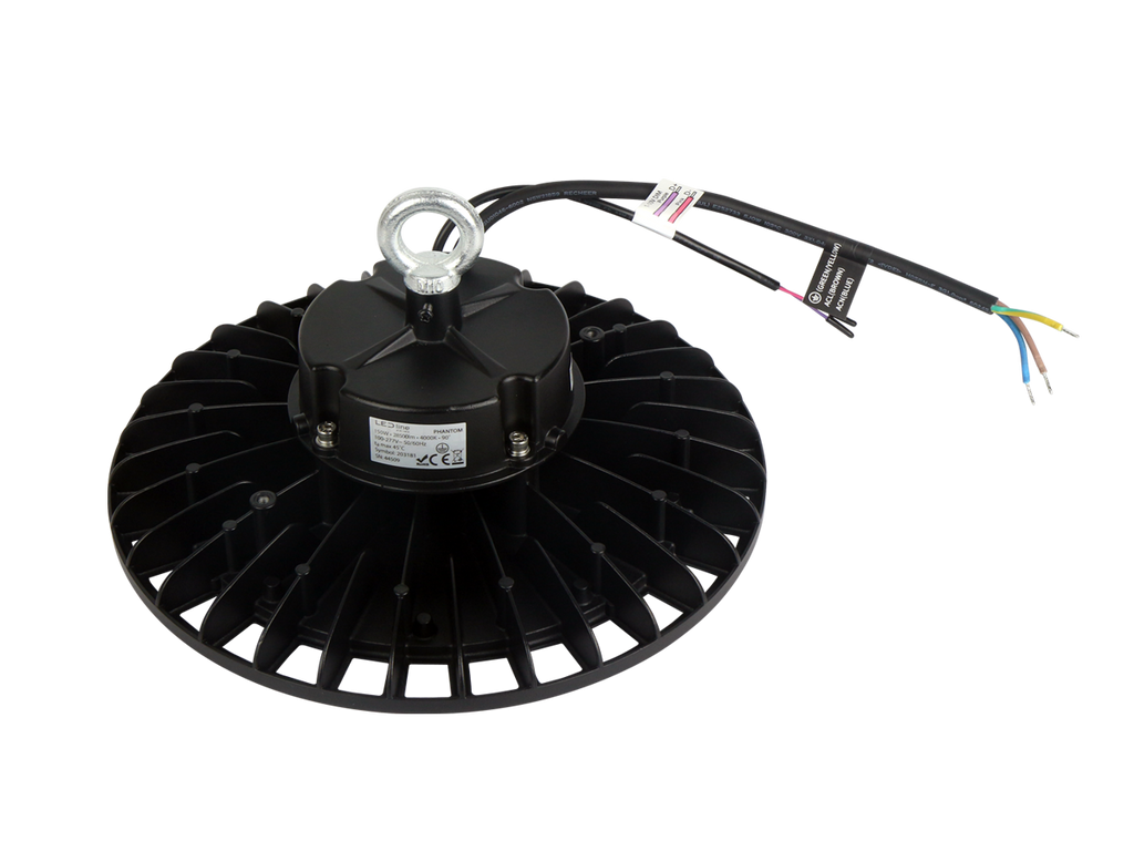 Highbay Armatuur PHANTOM 4000K 150W 28500lm 120° IP65 zwart PRIME 1-10V
