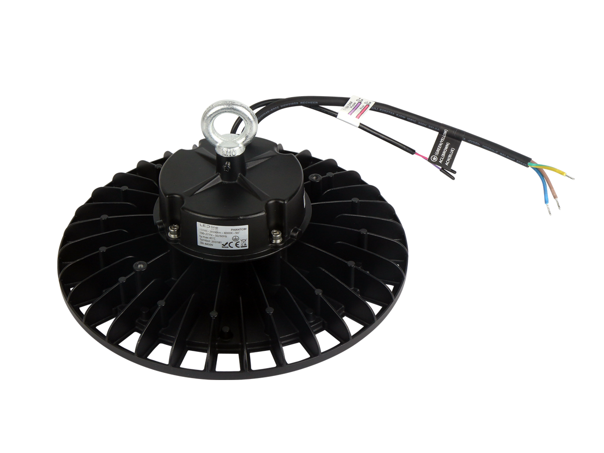 Highbay Armatuur PHANTOM 4000K 150W 28500lm 120° IP65 zwart PRIME DALI