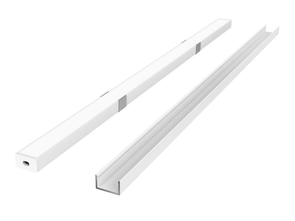 Wit aluminium oppervlak profiel 2m - PRIME set