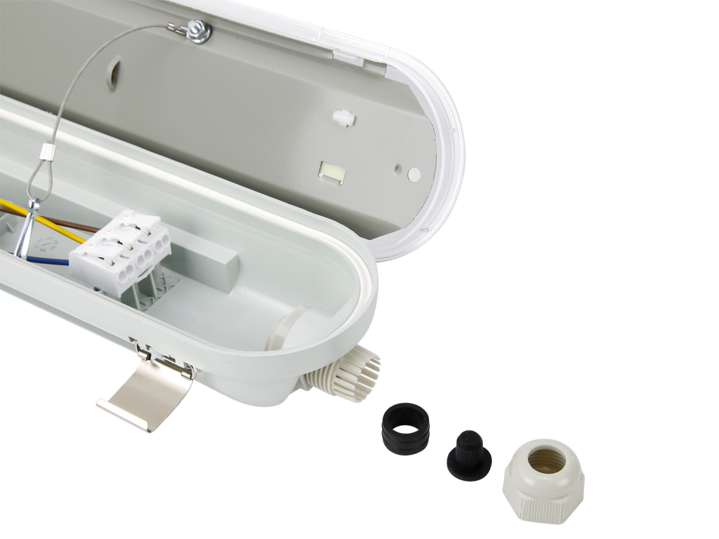 Hermetische armatuur RANGER 3CCT 3K/4K/5K 25-55W 8250lm IP66 150cm grijs PRIME bewegingssensor MV noodmodule LAW 3h AT