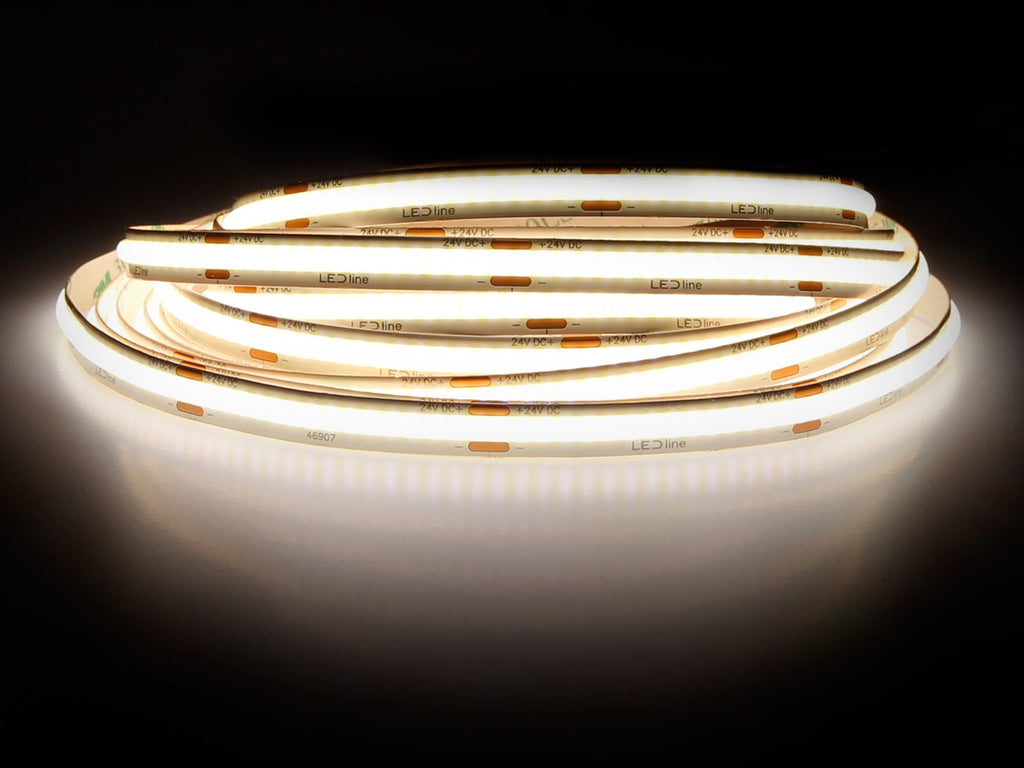 LED tape 480 COB 24V 3000K 11W IP20 8mm 30m 1100lm/m PRIME
