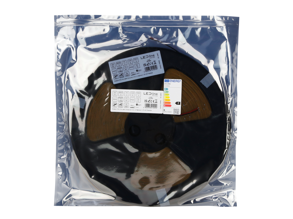 LED tape 480 COB 24V 3000K 11W IP20 8mm 30m 1100lm/m PRIME