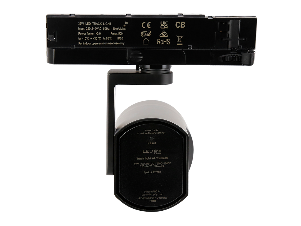 Railspot AI LED line x Caimeta 35W CCT 50° zwart PRIME honingraat