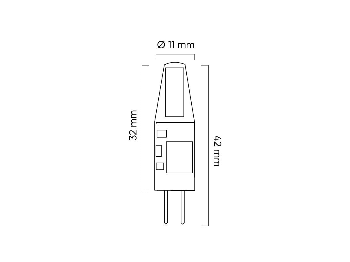 LED-lamp G4 COB 2700K 1,5W 120lm 10-18V AC/DC 360 ° Silicium LITE