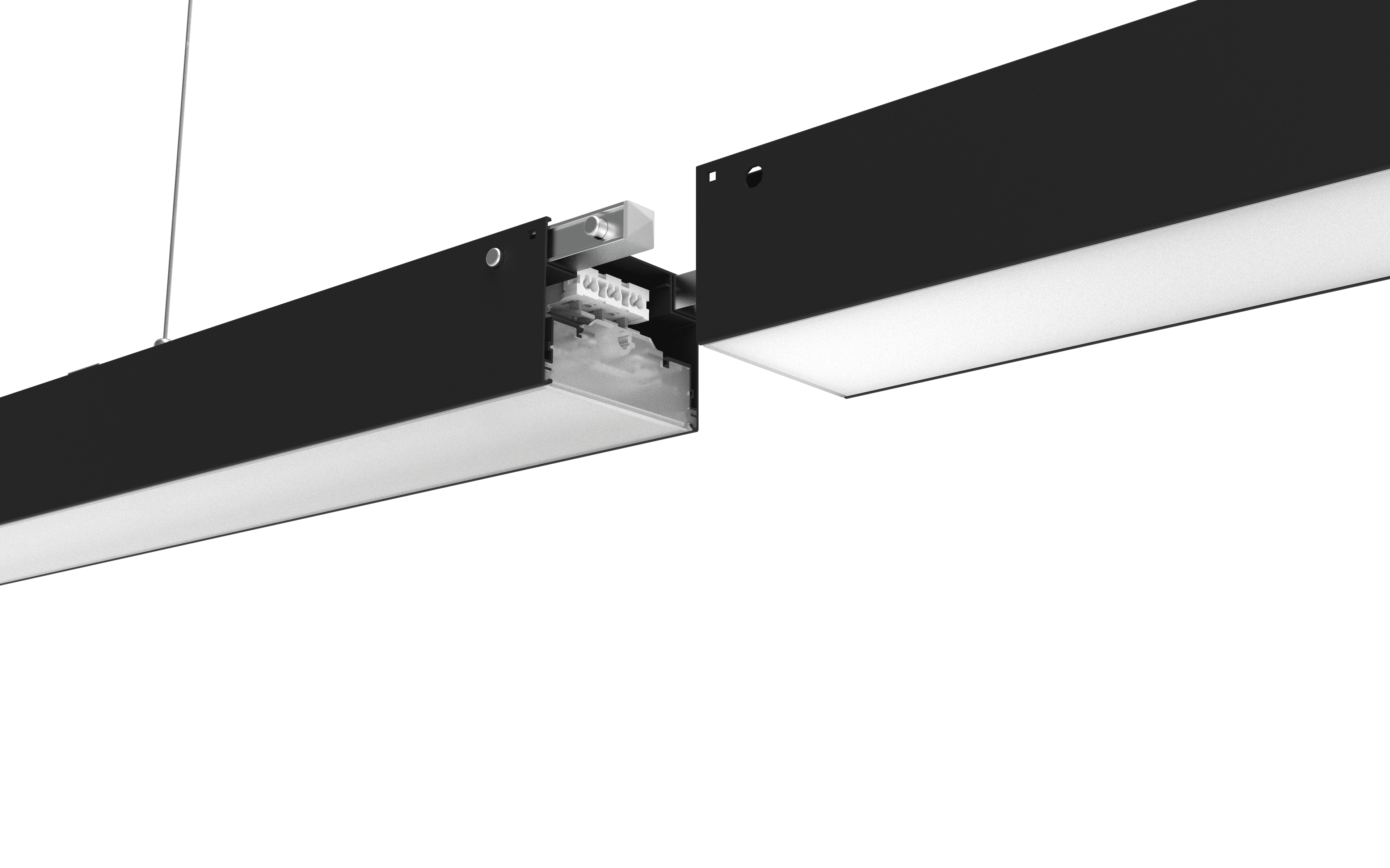 Lineaire armatuur FUSION 4000K 20W 2600lm LR40° IP20 60cm zwart PRIME