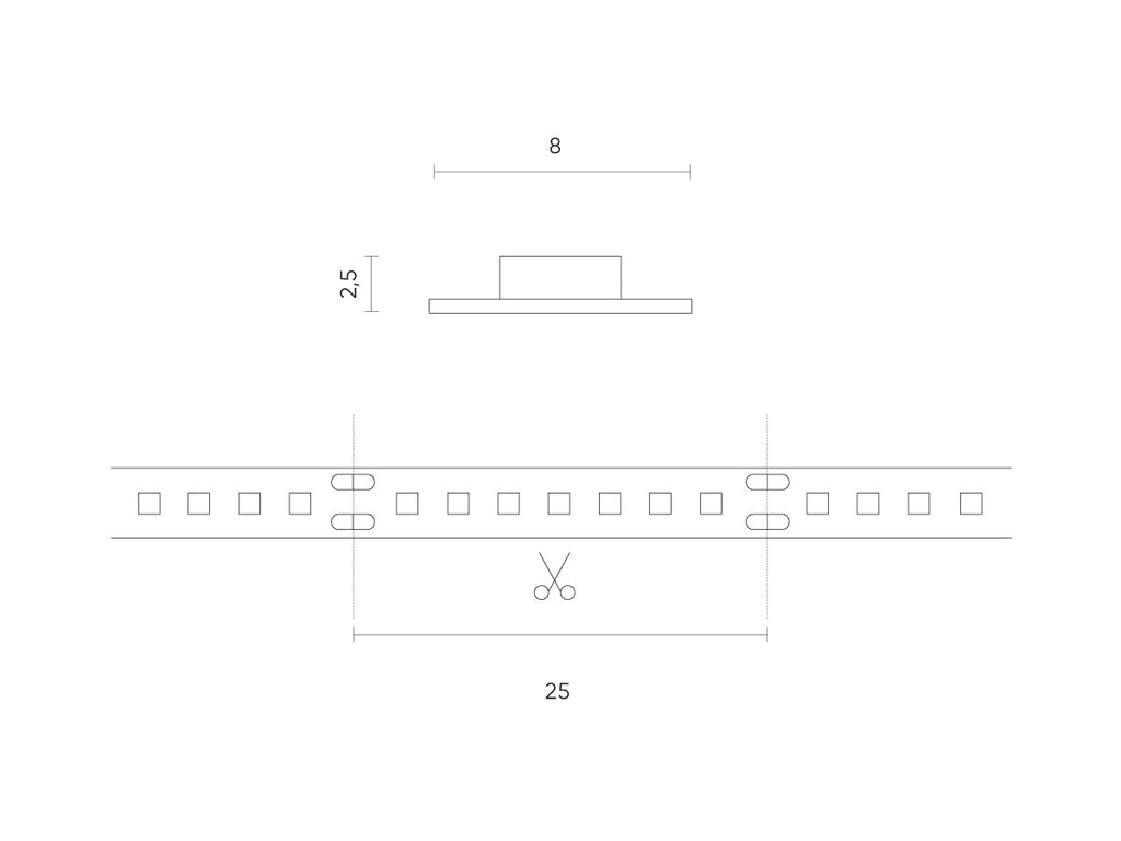 LED-strip 600/5m SMD 12V 11000K 9.6W IP20 8mm 5m 960lm/m PRIME