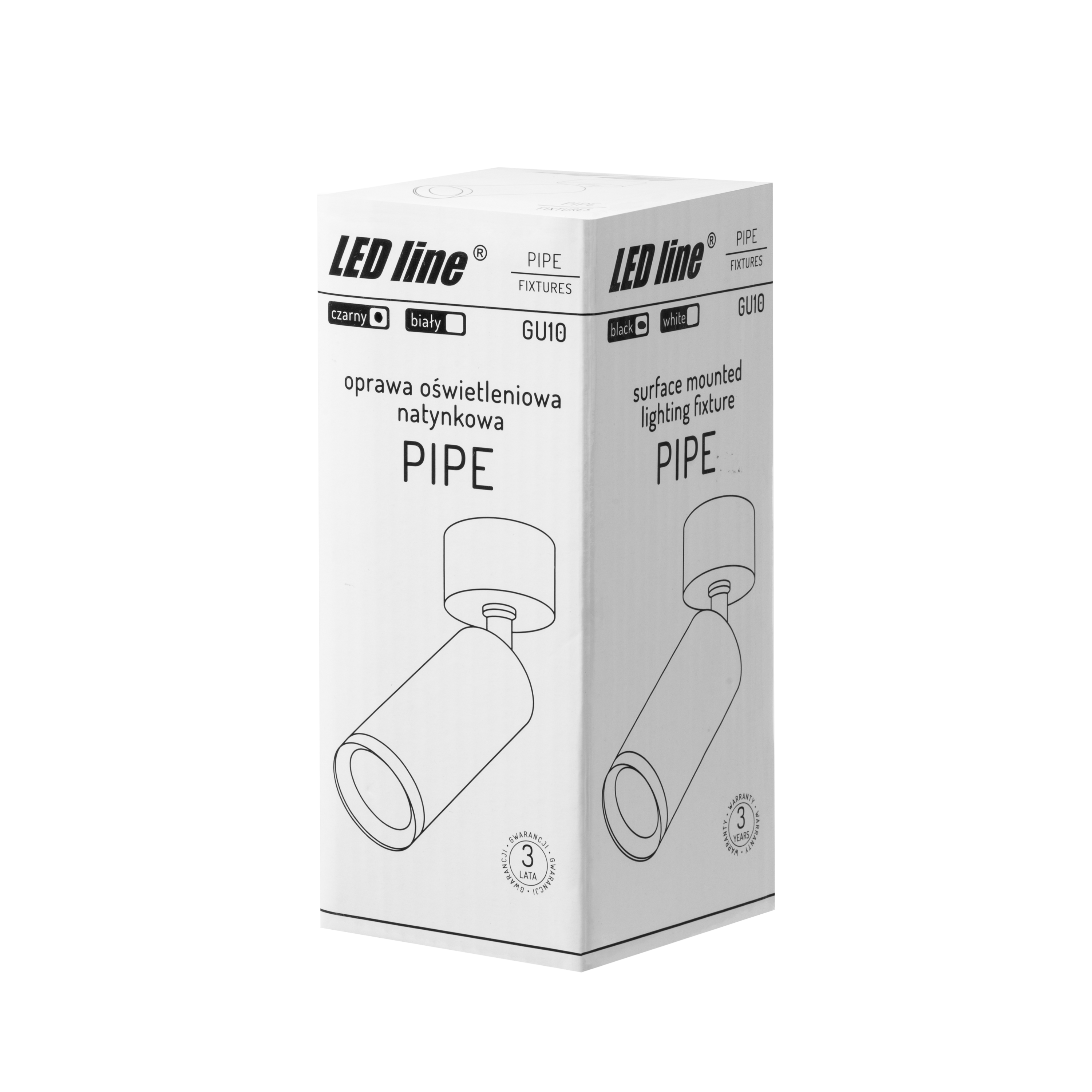 Inbouwarmatuur PIPE GU10 rond IP20 zwart LITE