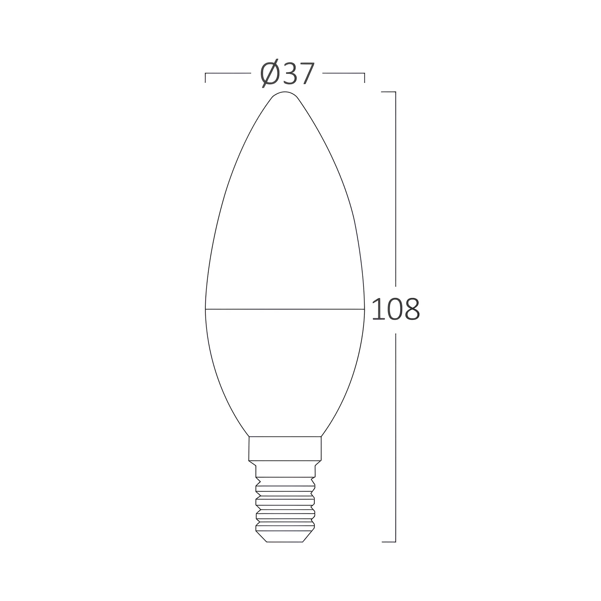 Braytron Advance LED Lamp E14 4000K 6,5W C37
