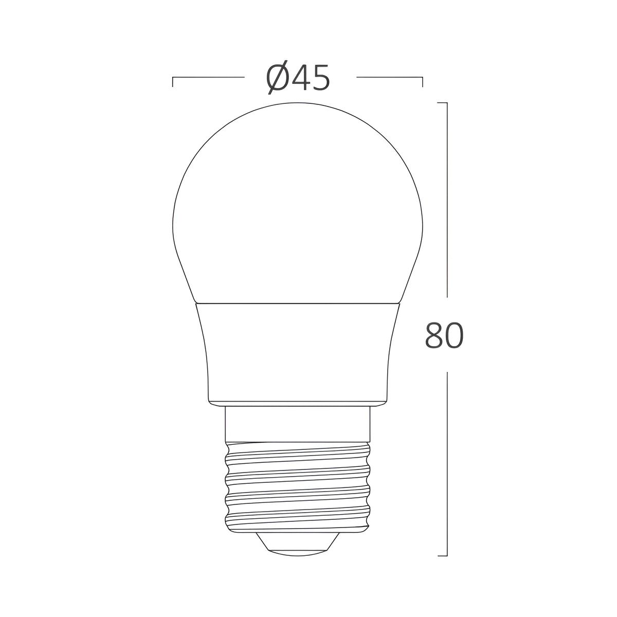 Braytron Advance LED Lamp 5W E27 3000K G45