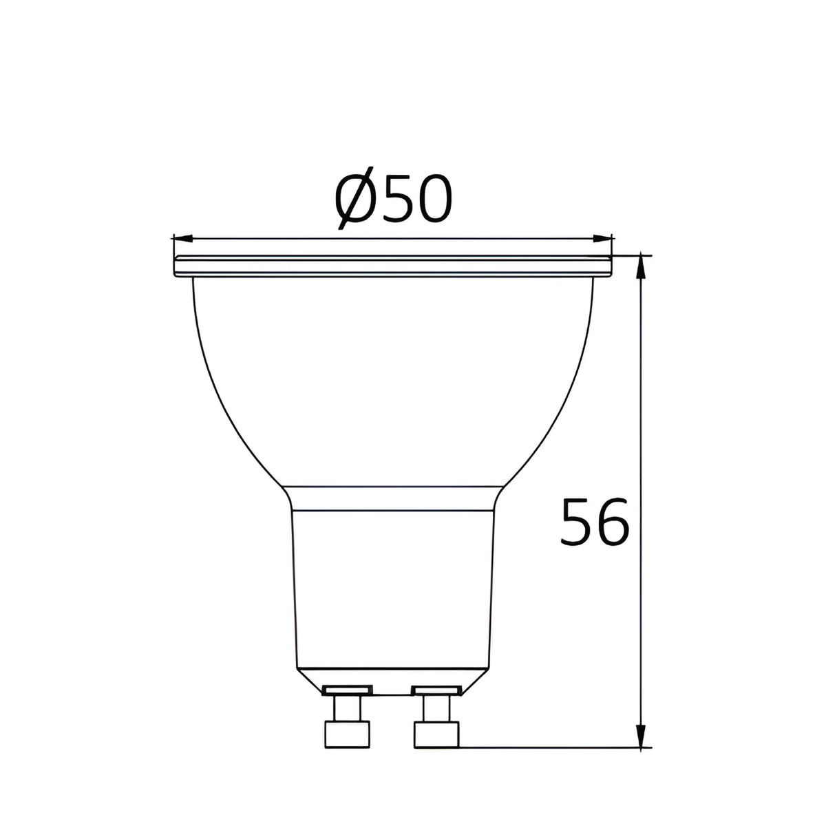 Braytron Advance LED Lamp 6W GU10 3000K 38D DIM