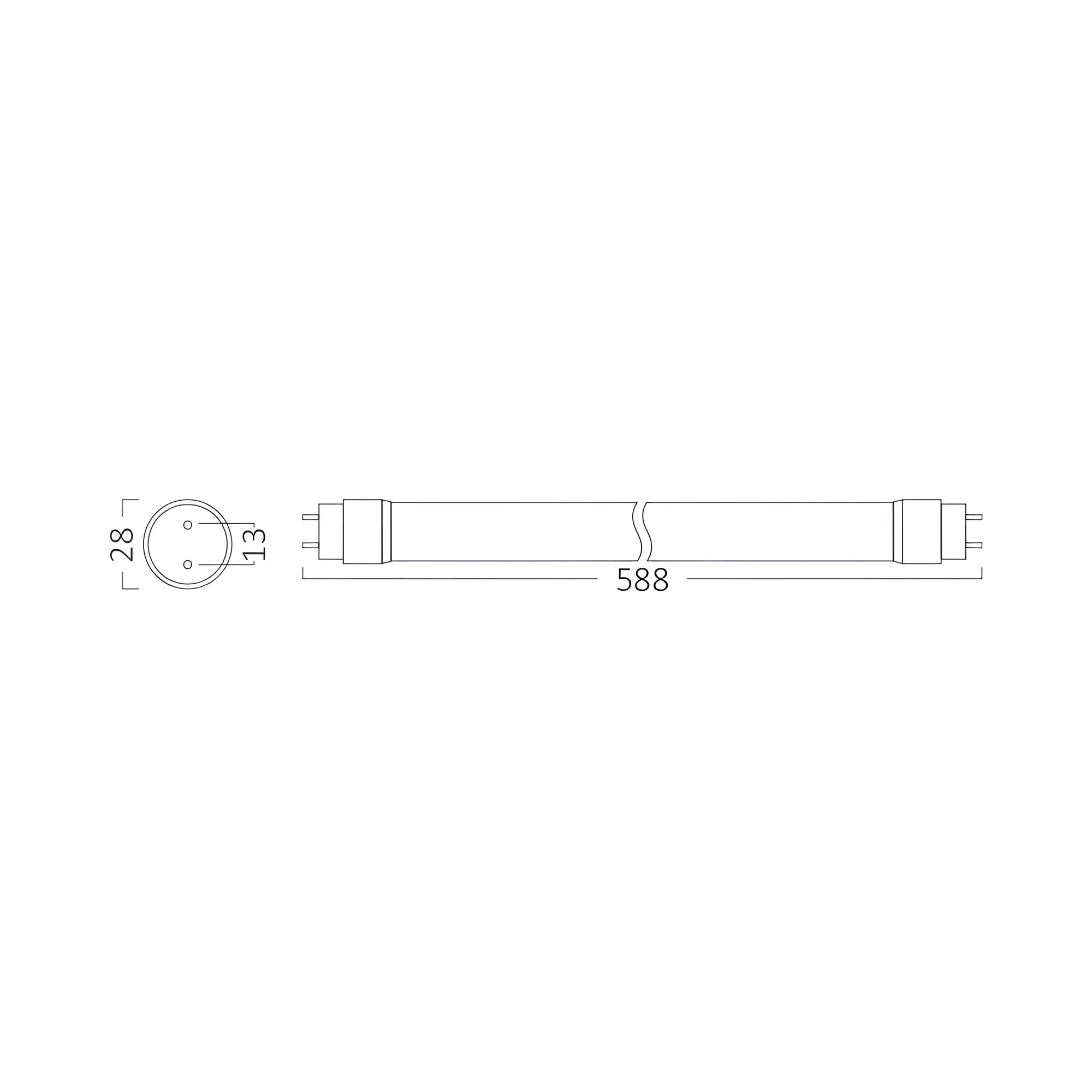 Braytron Advance LED Buis 9W G13 4000K DB T8 GLS