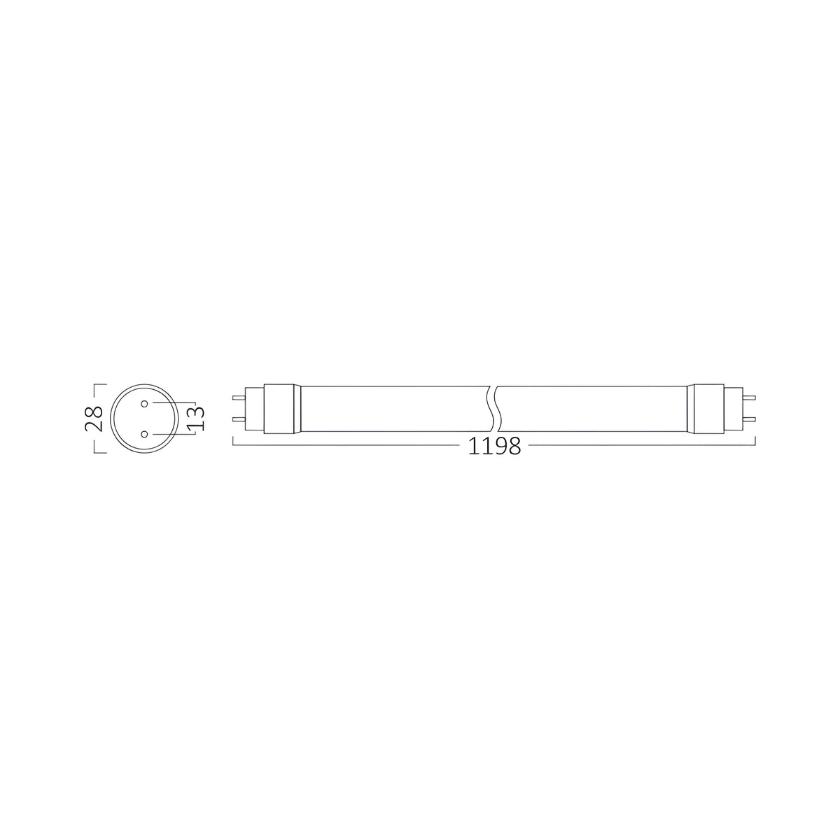 Braytron Advance LED Buis 18W G13 6500K DB T8 GLS
