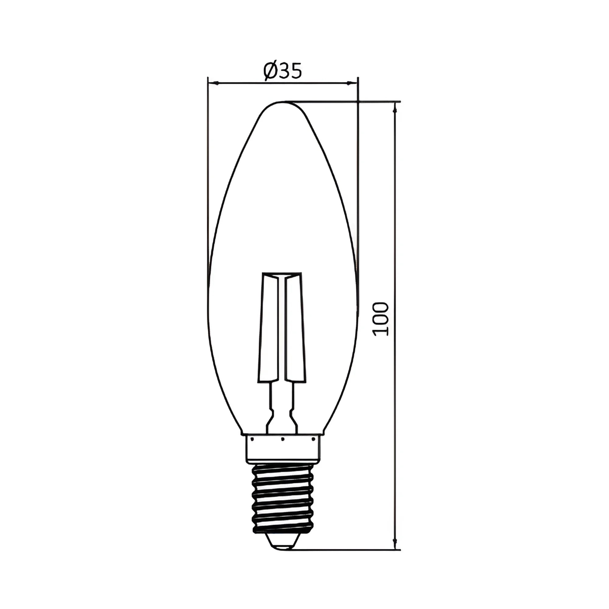 Braytron Advance LED Lamp 4W E14 2200K C35 AMB DIM