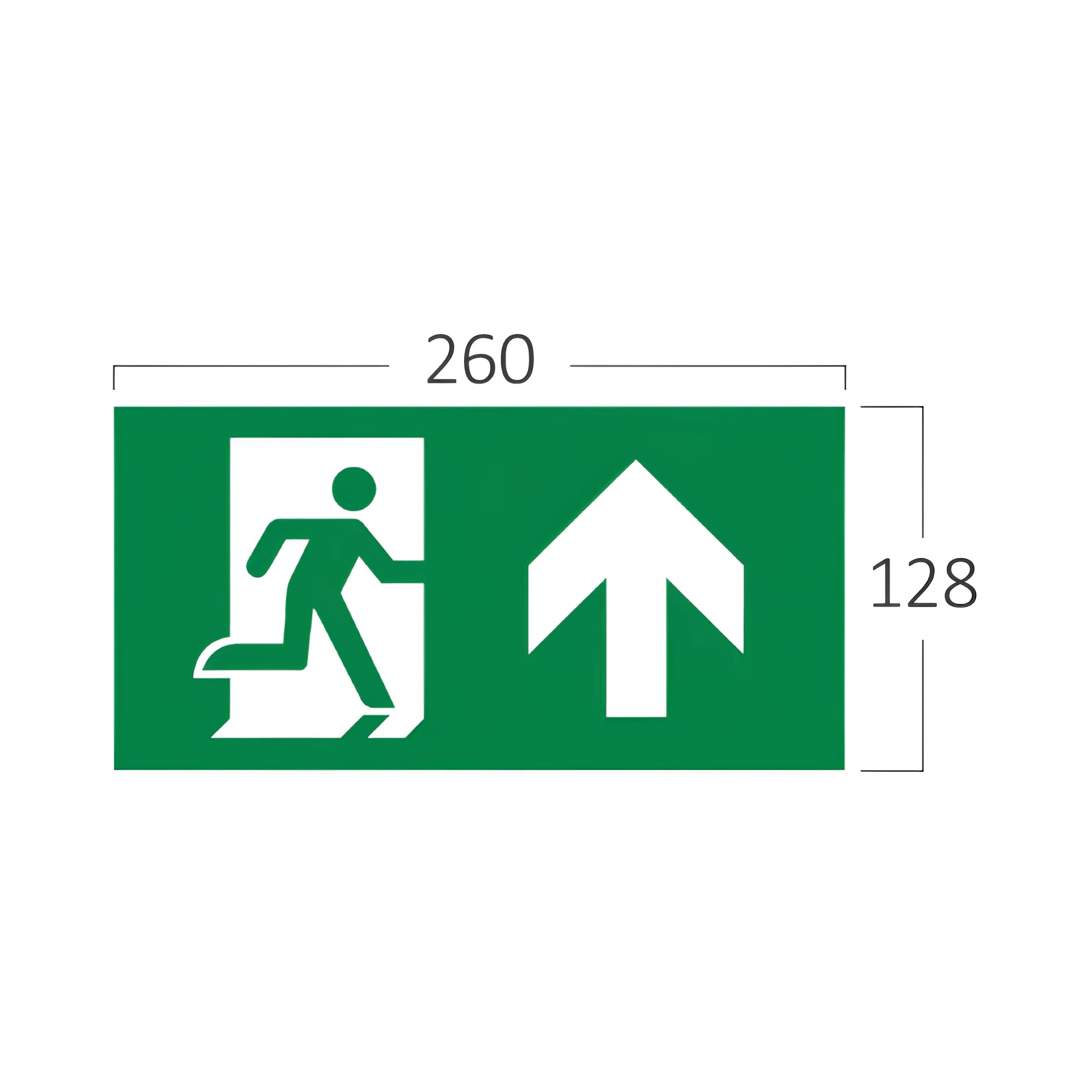 Braytron Exit Sing Nooduitgang Bordje UP PVC FOR BC14