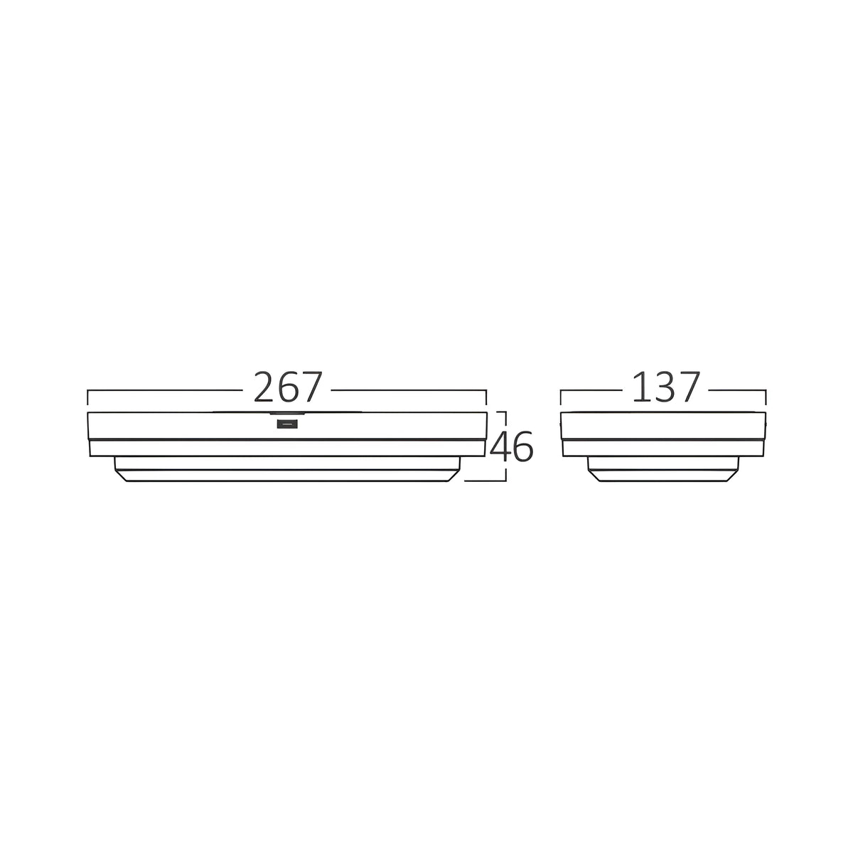Braytron Bulkhead LED Bulkhead-armatuur 18W IP65 Zwart ELP 3IN1