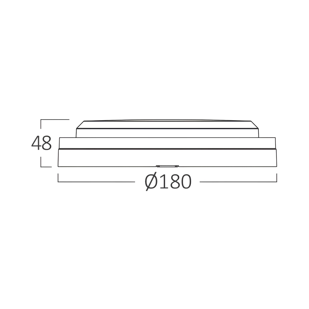 Braytron Bulkhead LED Bulkhead-armatuur 12W IP65 Zwart RND 3IN1