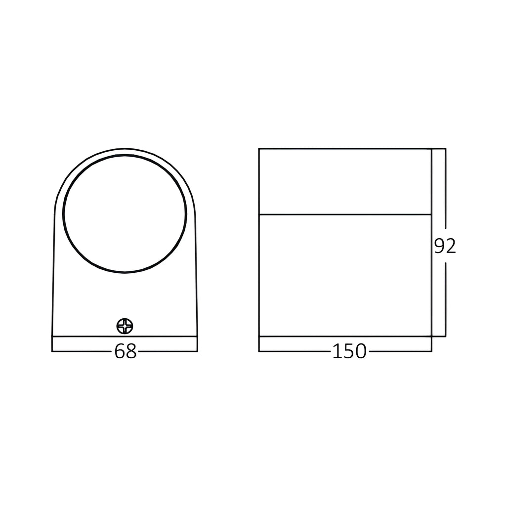 Braytron Rita Wandlamp IP44 Grijs P WL.2 2xGU10