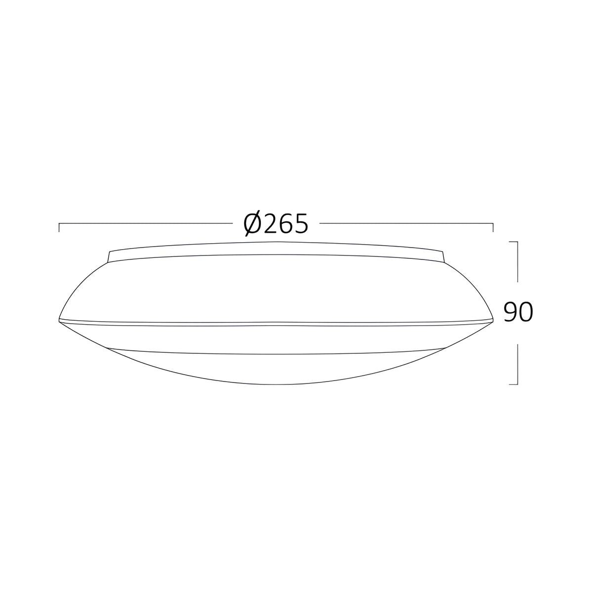 Braytron Napoli Plafondlamp IP65 Grijs D270 1xE27 PC SNS