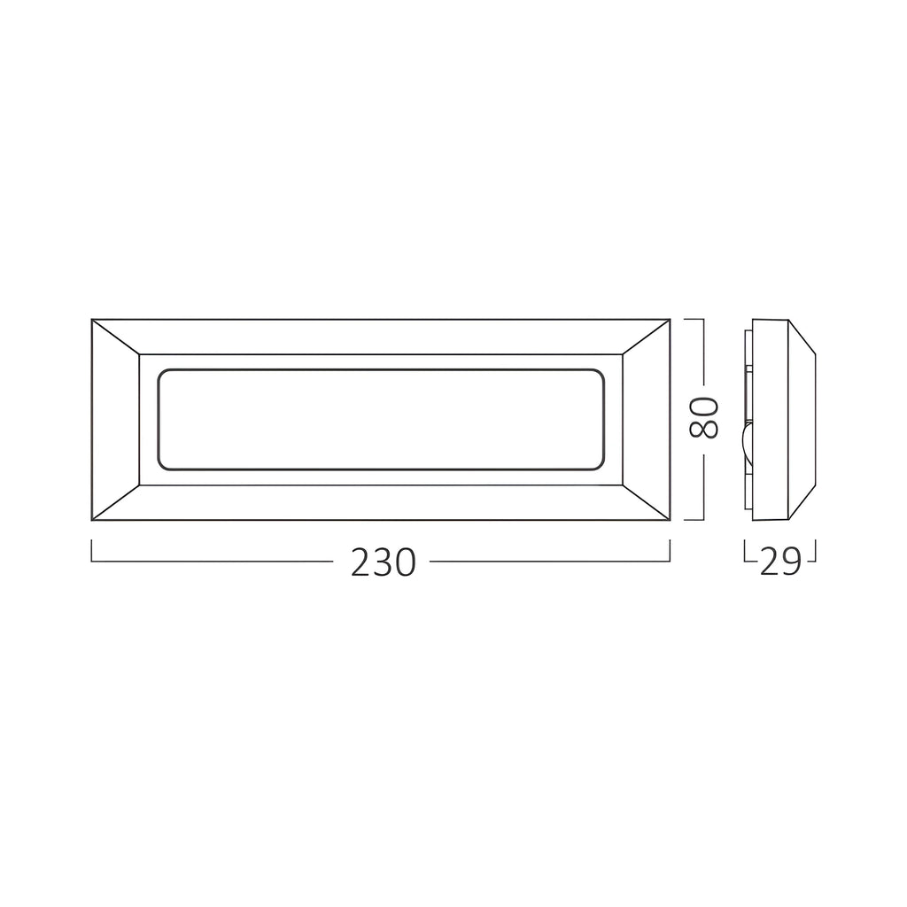 Braytron Vekta Wandlamp 3W IP65 Wit B RCT 3IN1