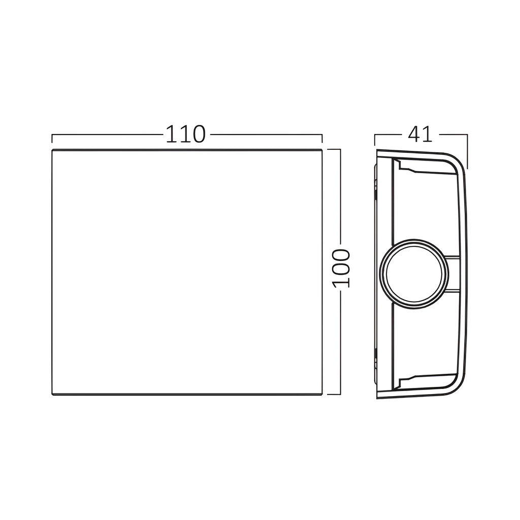 Braytron Vector Wandlamp IP65 Grijs B WL 2x1W 3IN1