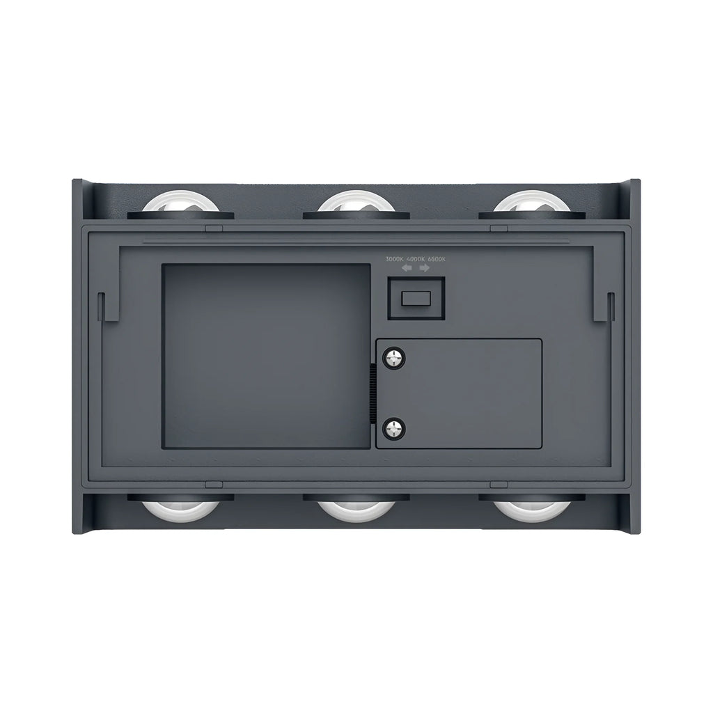 Braytron Vector Wandlamp IP65 Grijs B WL 6x1W 3IN1