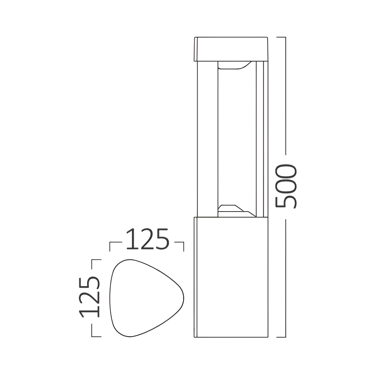 Braytron Dallas Sokkellamp 7W 3000K IP54 500