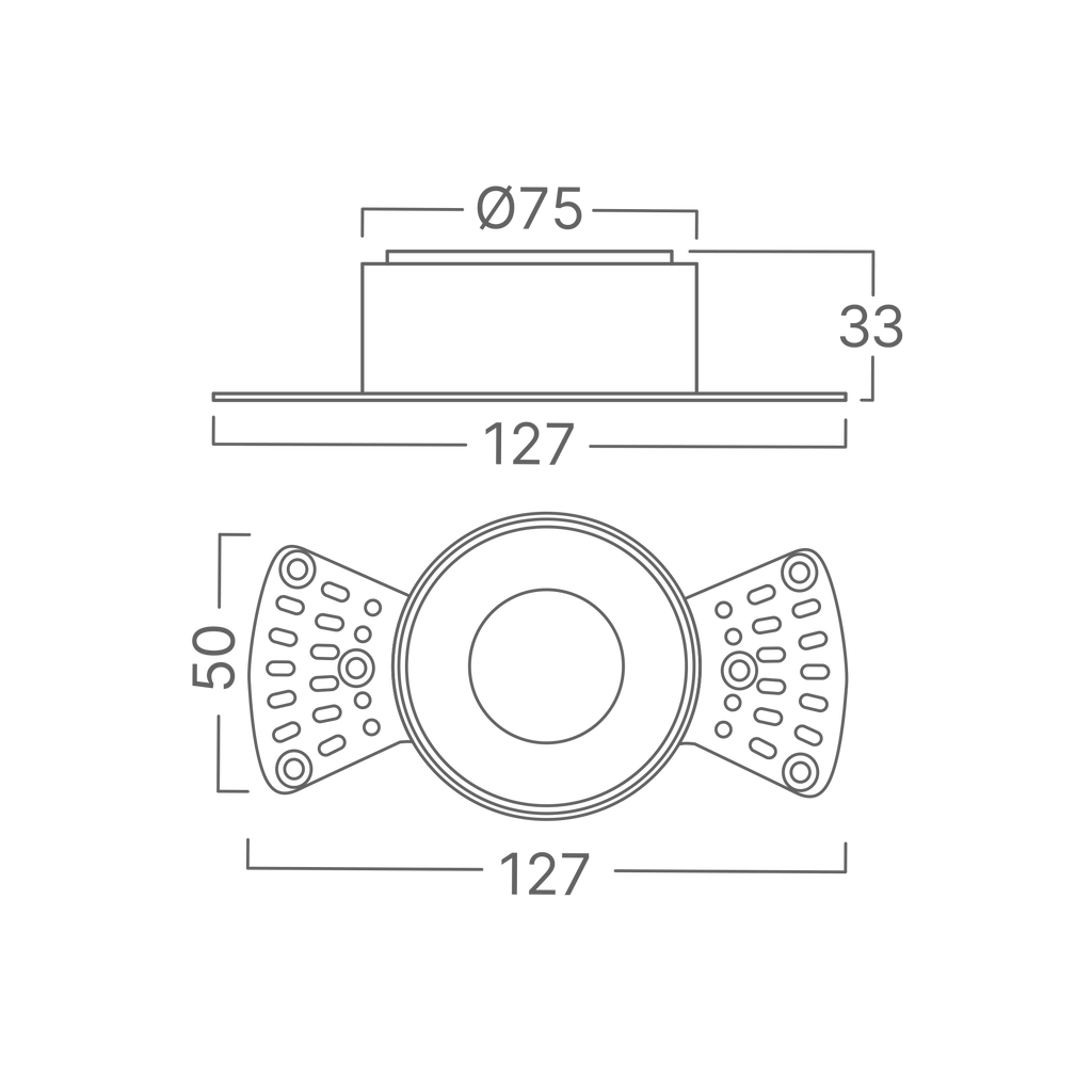Braytron Gata LED Spot Zwart TR 1 RND
