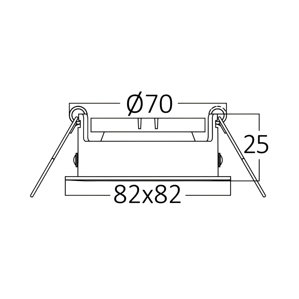 Braytron Mitto LED Spot Zwart AR SQR