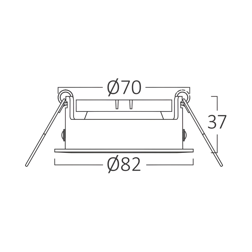 Braytron Tetra LED Spot IP20 Zwart F RND
