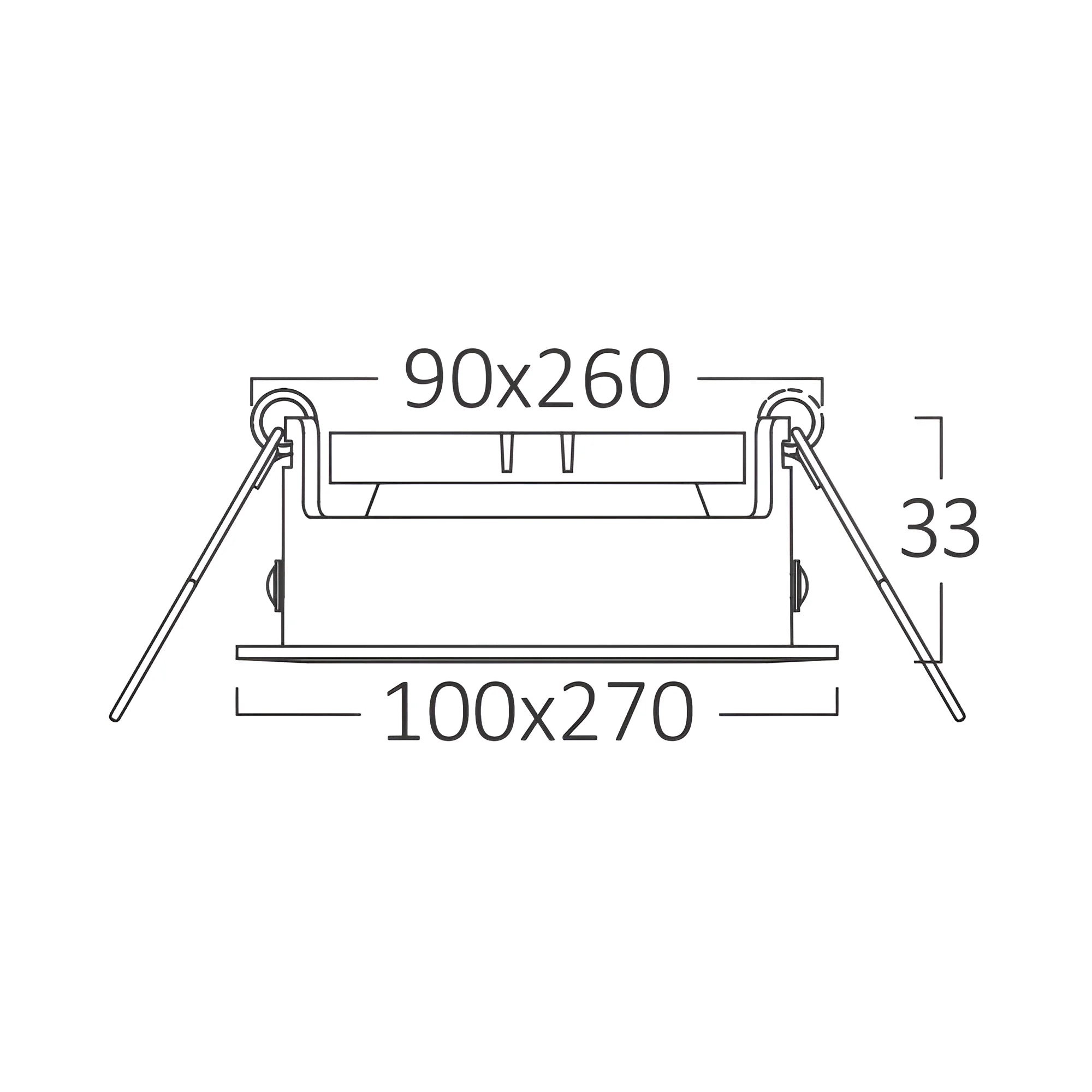 Braytron Beta LED Spot Zwart A SQR 3D