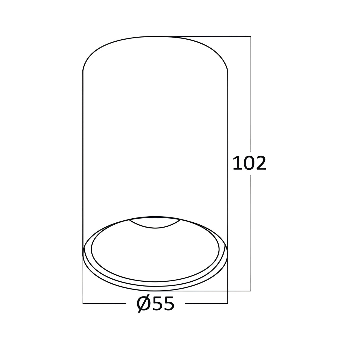 Braytron Gama LED Spot GU10 Zwart 5510 RND
