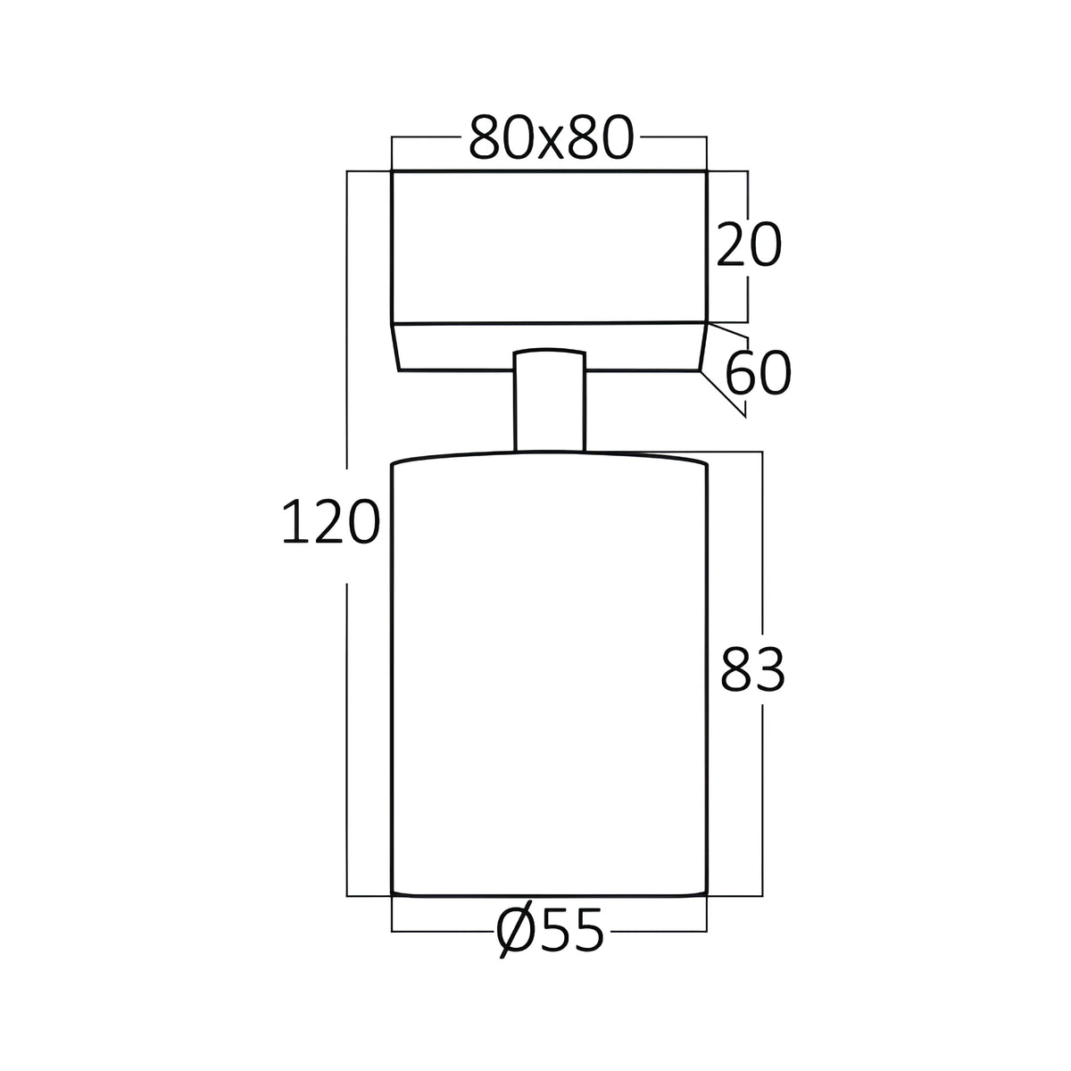 Braytron Beta LED Spot GU10 Zwart SRQ 1