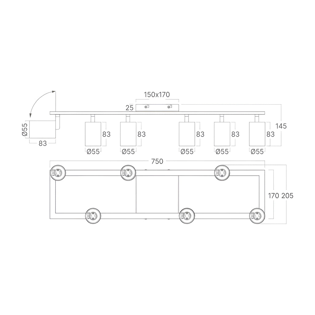 Braytron Beta LED Spot GU10 Zwart RCT_6