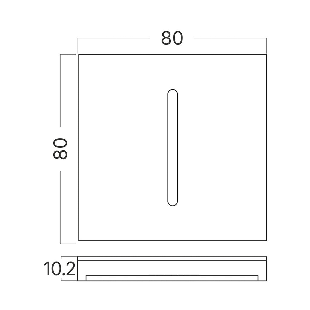 Braytron Step Trapverlichting Zwart A CS3 SQR