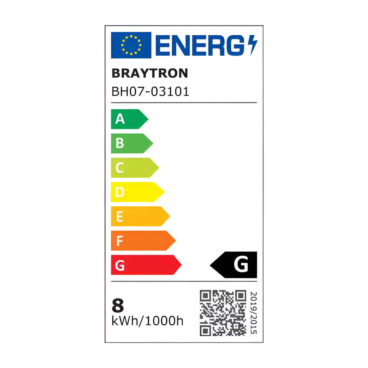Braytron Avva Wandlamp 8W 3000K Zwart WL02 SQR