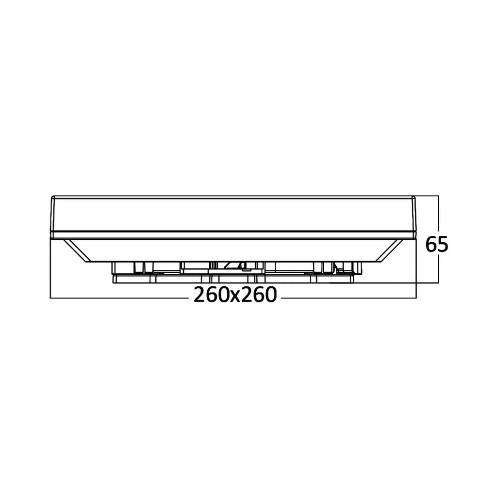 Braytron Jade Plafondlamp 20W 3000K IP44 SQR D260