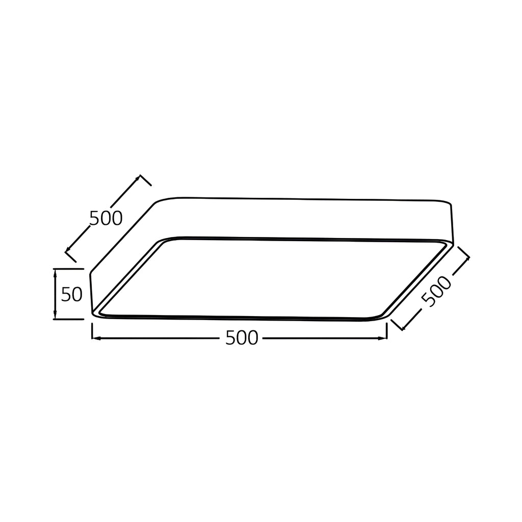 Braytron Blade Plafondlamp 45W Wit SS SQR 3IN1