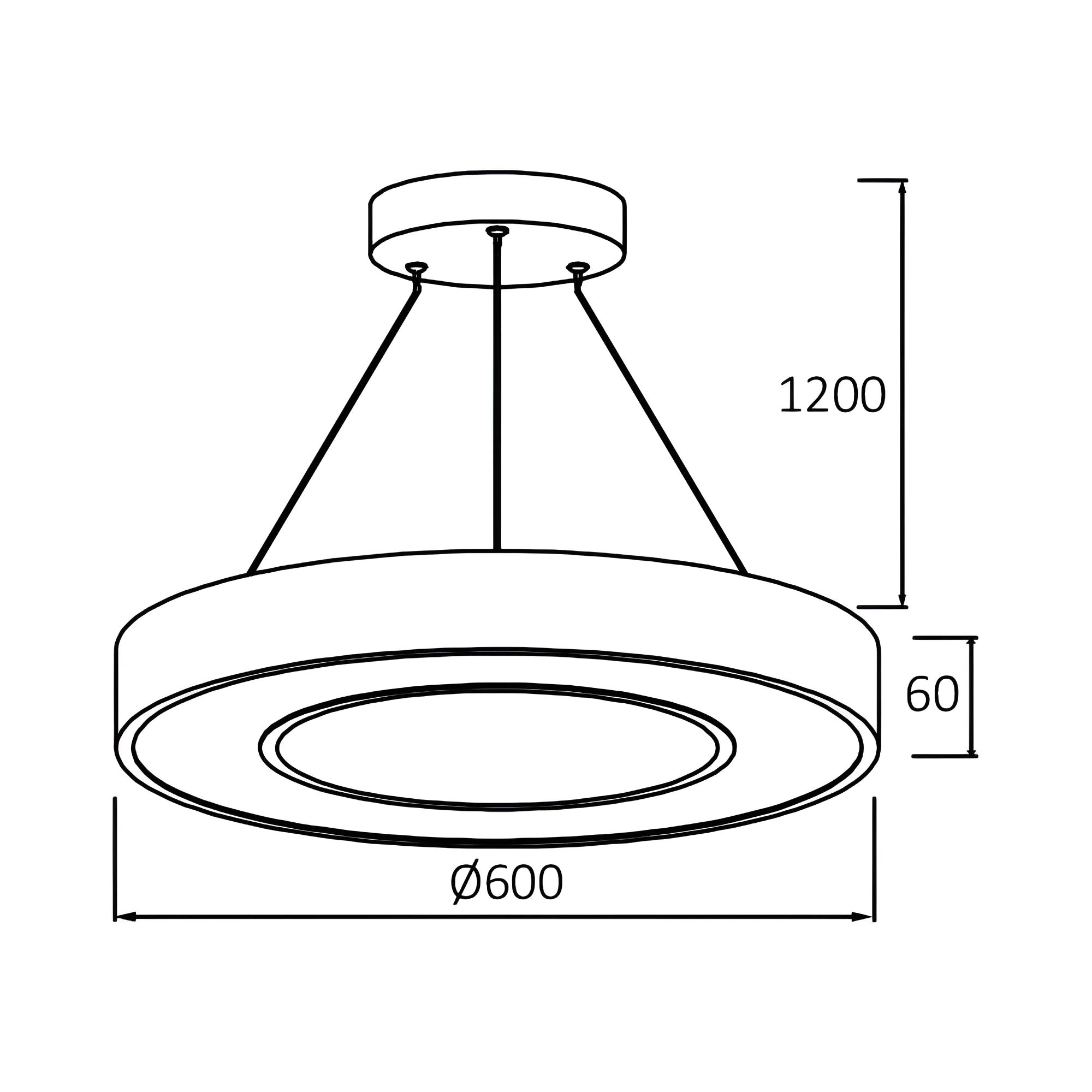 Braytron Blade Plafondlamp 45W Zwart PD RND RMT