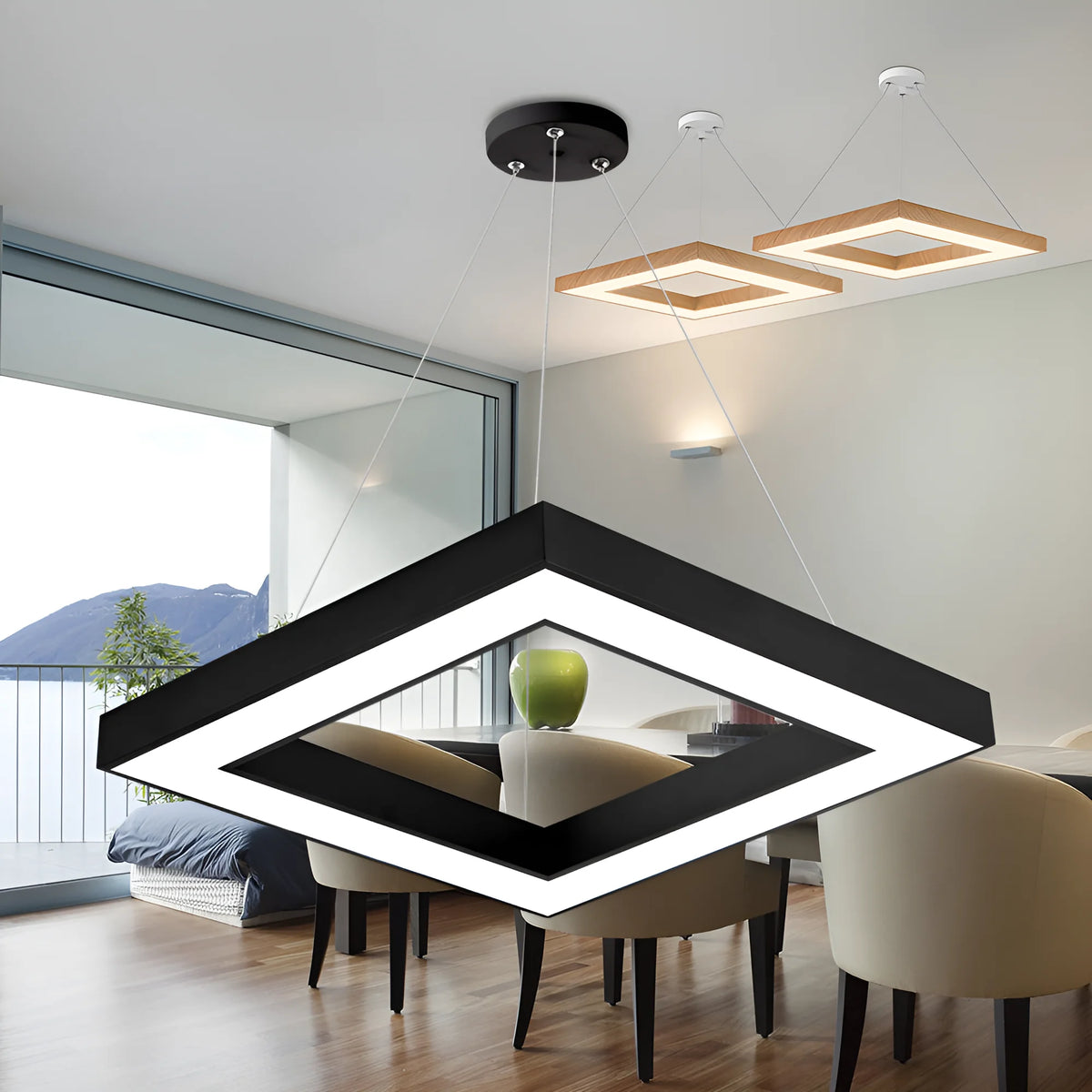Braytron Blade Plafondlamp 45W Zwart PD SQR 3IN1
