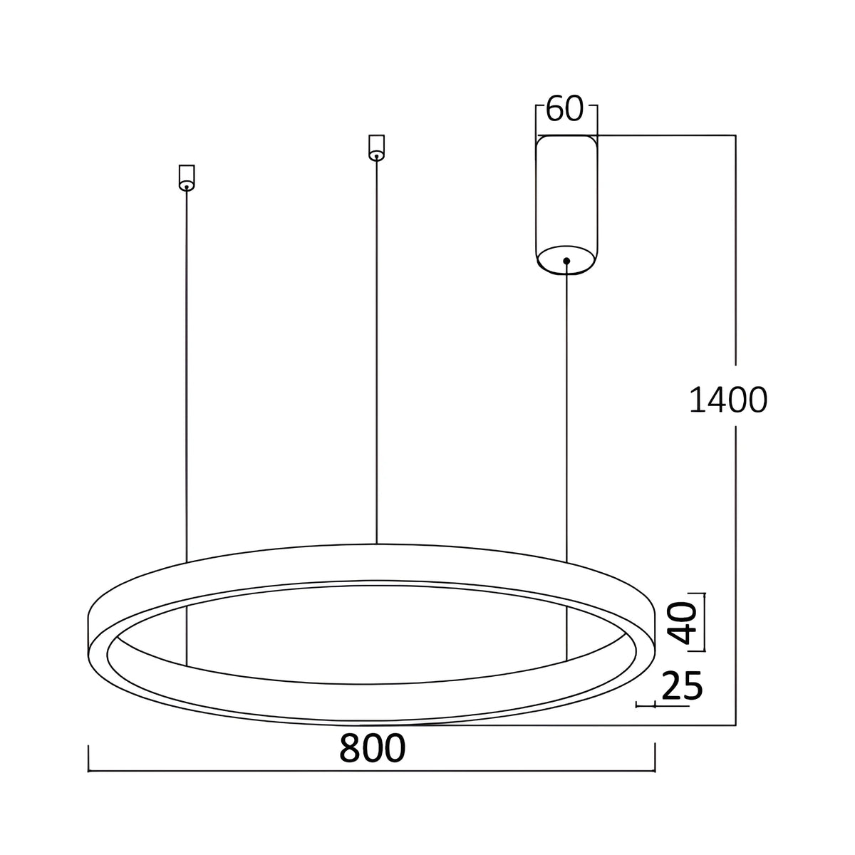 Braytron Lina Plafondlamp 45W Wit PD 2540 RND 3IN1