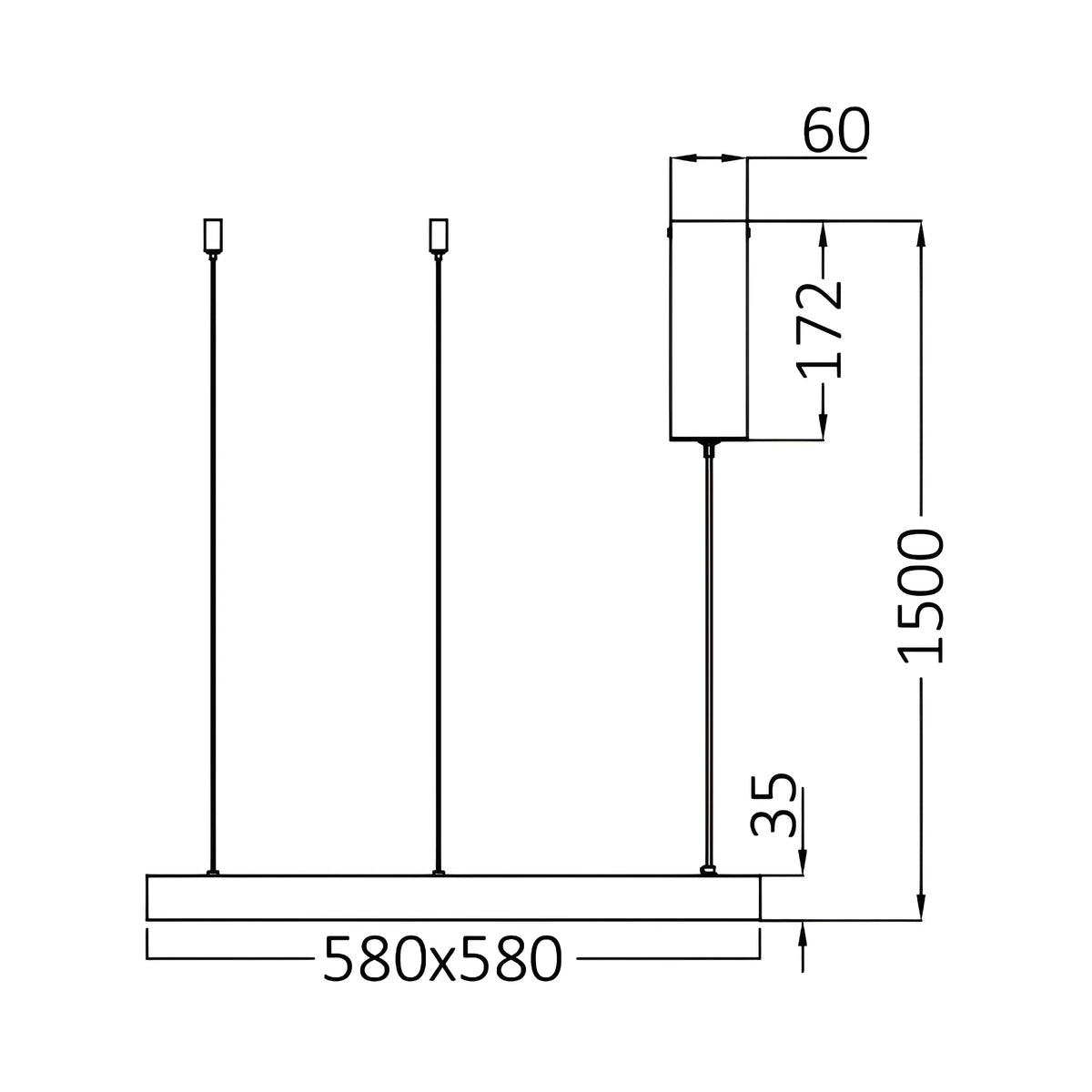Braytron Bella Plafondlamp 46W IP20 Goud SLP PD SQR 3IN1
