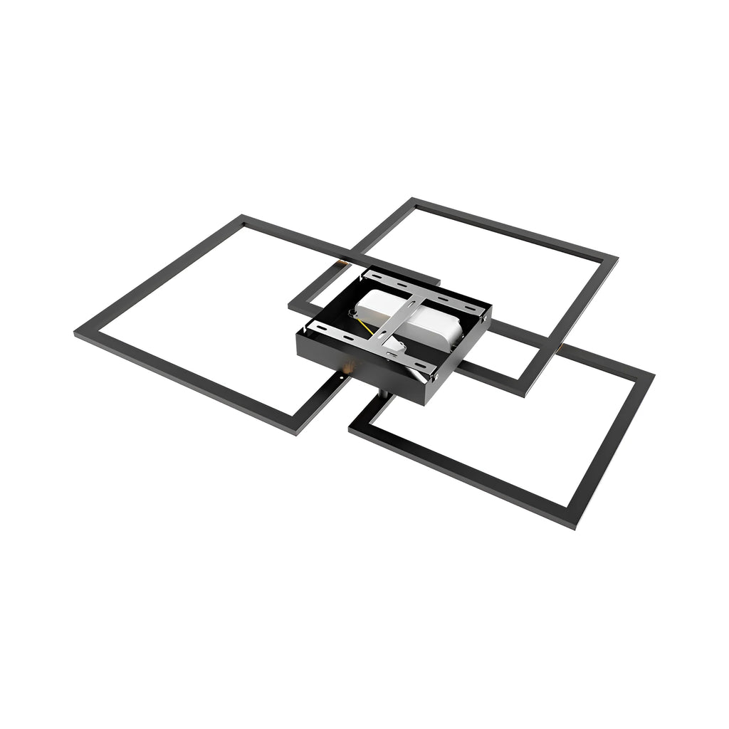 Braytron Crystal Plafondlamp 80W Zwart B 3IN1 RMT
