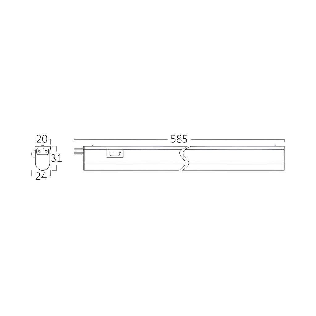 Braytron Ledline LED Wandlamp 7W 6500K Wit RND