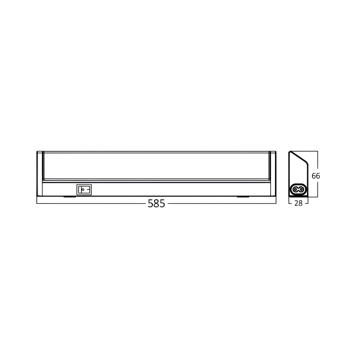 Braytron Mirrora Spiegellamp 10W 6500K Zilver 0.6MT
