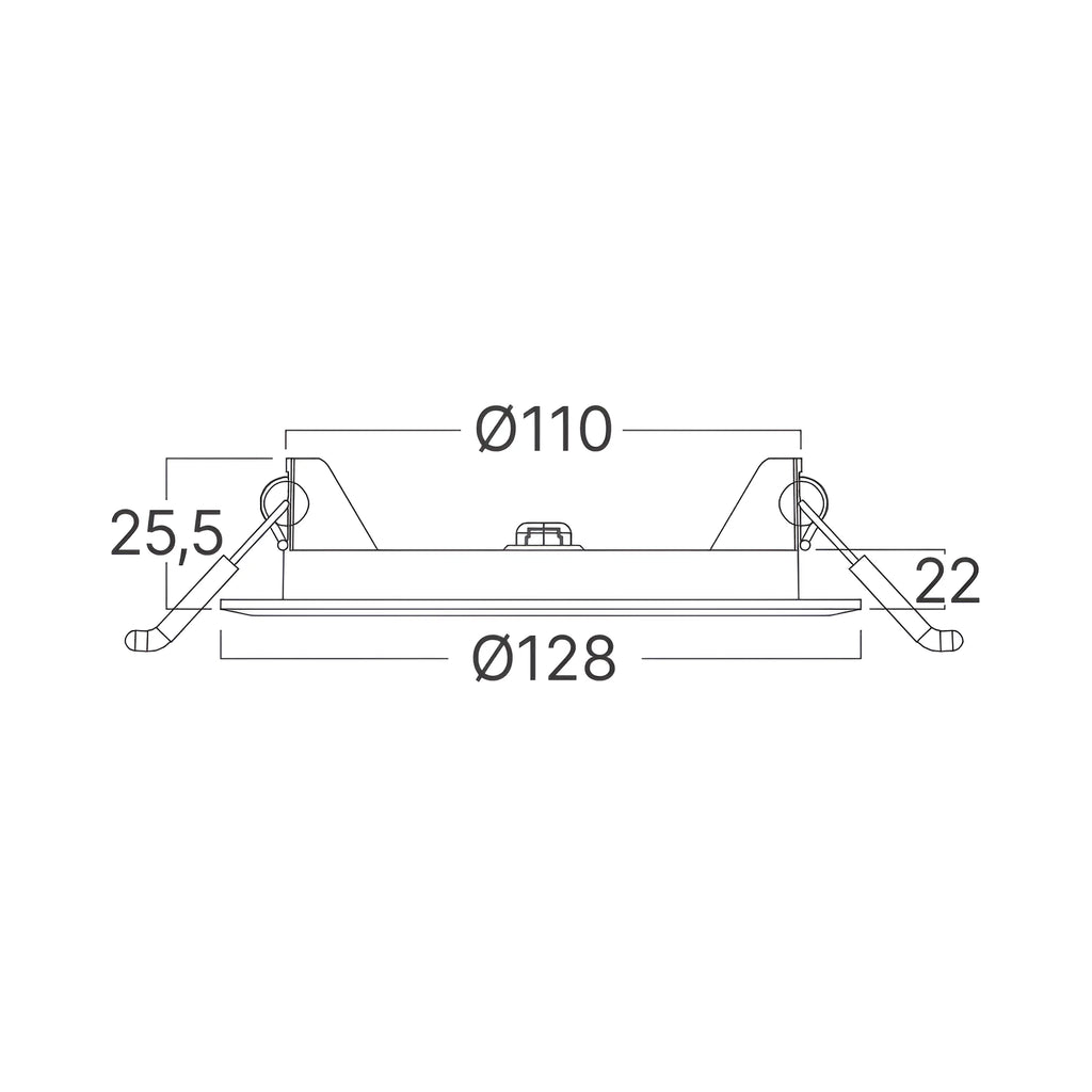 Braytron Smd LED Paneel 6W Wit CRP RND 4NC 3IN1