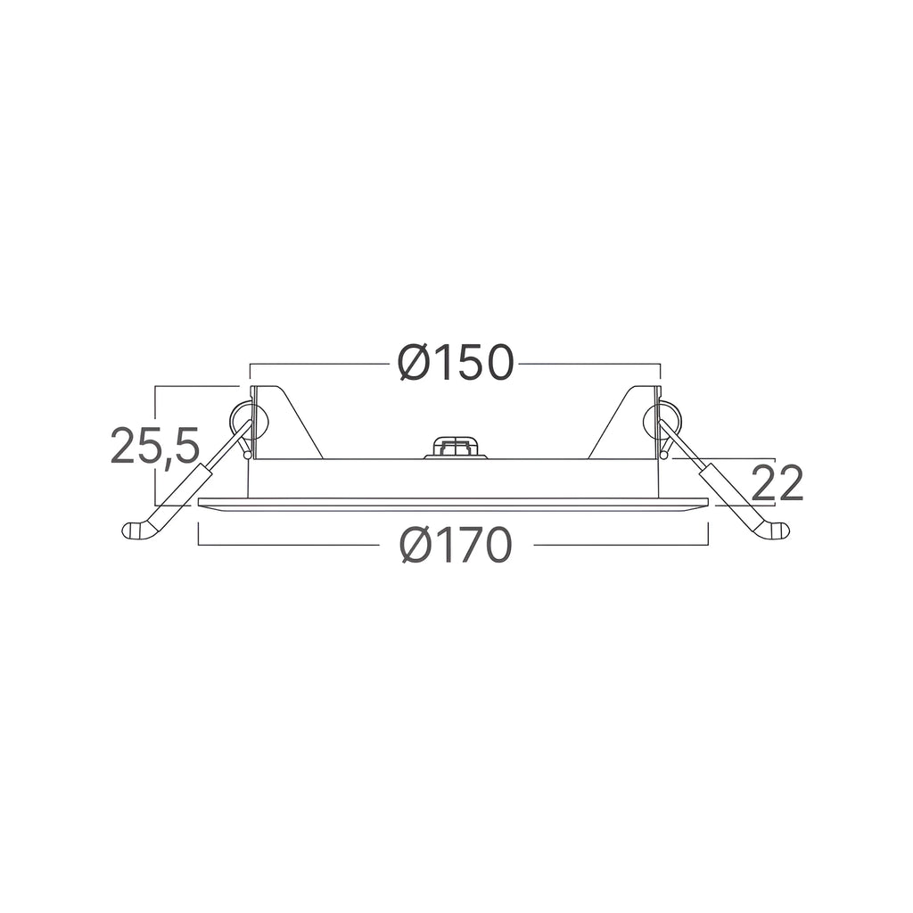 Braytron Smd LED Paneel 12W 6500K Wit CRP RND 6INC