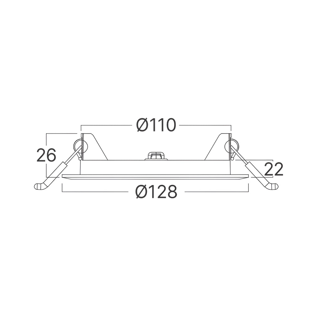 Braytron Smd LED Paneel 6W Wit CRP RND DIM 4INC 3IN1