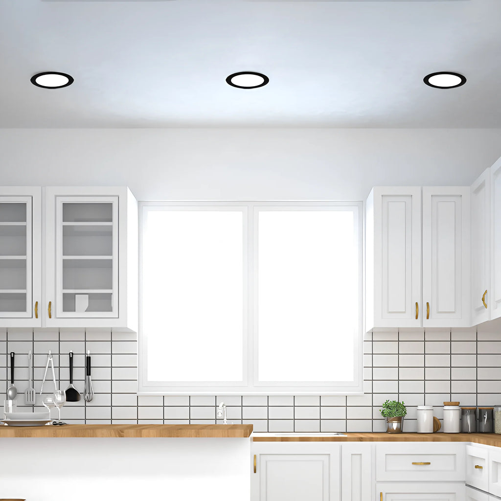 Braytron Smd LED Paneel 12W Zwart CRP RND DIM 8INC 3IN1